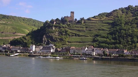 River rhein germany view landscape Stock Footage 84991306