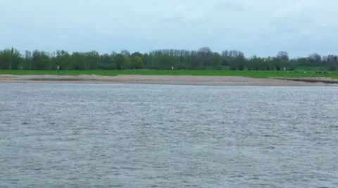 River rhine in germany Stock Footage 10900578