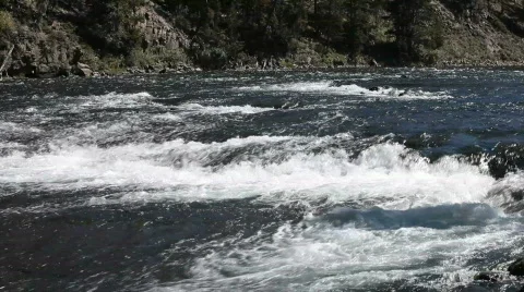 River ripples mountain pan P HD 2653 Stock Footage