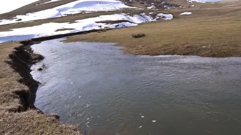 River, River, Mountain, Snow Landscape Video stock 148892722