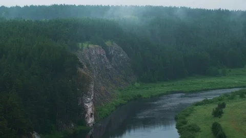 River at rock Stock Footage 94050729