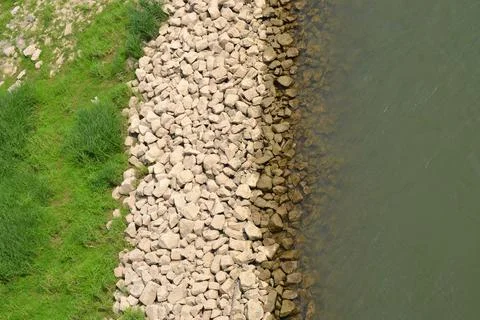 River rock or pebbles Stock Photos