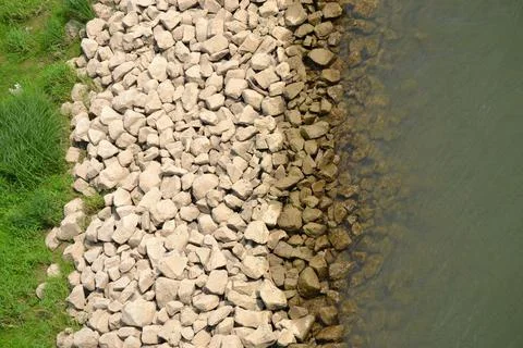 River rock or pebbles Stock Photos
