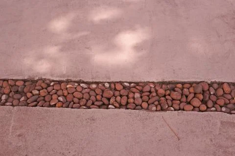River Rock pebbles background on floor Foto stock