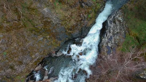 River with rocks aerial view Stock Footage 87956829