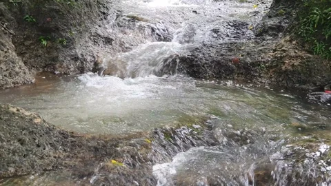 River rocks and flowing water Stock Footage 312480957