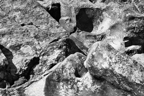 River rocks on Potomac River Foto stock