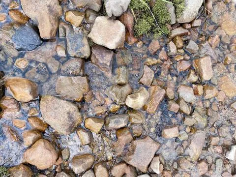 River rocks underwater Stock Photos