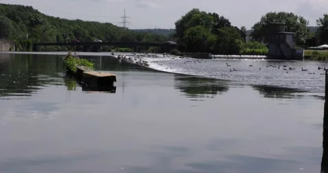 The River Ruhr in Germany V Stock Footage 272441949