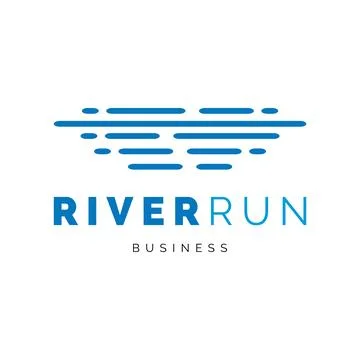 River run icon logo design inspiration Stock Illustration