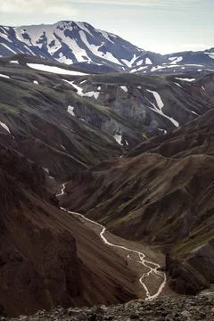 River running between mountains landscape photo Stock-Fotos