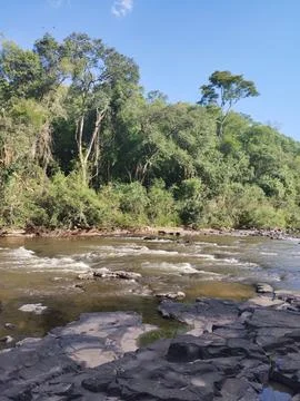River running between the rocks Stock Photos