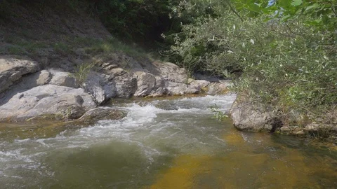 The river is running fast. Beautiful View Video stock 111417892