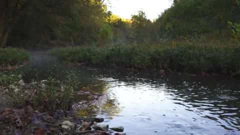 A river running through a body of water Stock Footage 156014353
