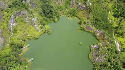 A river running through a forest Stock Footage 156845594