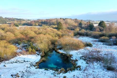 A river running through a forest Stock Photos