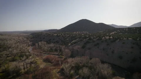 River Running Through the High Desert in Rural New Mexico Stock Footage 194158260