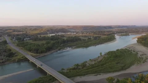 River Running Through Montana Stock Footage 164929175