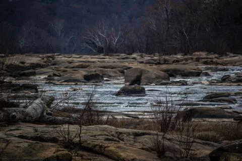 River running through rocks Stock Photos