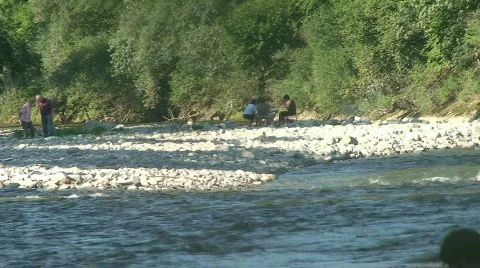 A river runs through 3 Stock Footage 807969