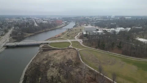 A river runs throught it Stock Footage 296607649