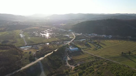 River rural drone Stock Footage 127122531