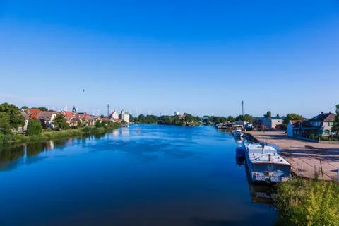 River Saale at Alsleben Stock Photos