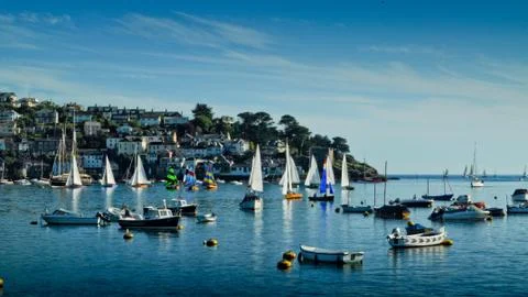 River sailing evening Stock Photos