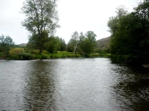 The River Sakmara Fotos Stock