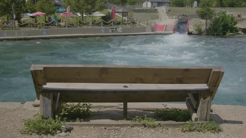 River Scene in Slow Motion Stock Footage 79459636