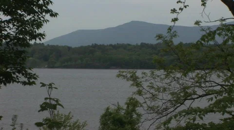 River scenic cloudy day Stock Footage 311928