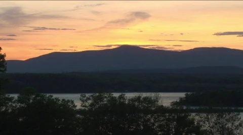 River scenic at sunset 2 Stock Footage 311924