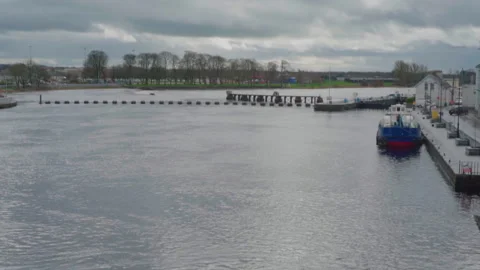 The River Shannon Athlone Stock Footage 236712113