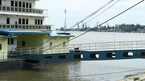 River Ship Deck Bridge Stock Footage 51018156