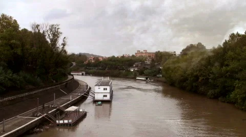 River ship Stock Footage 280659