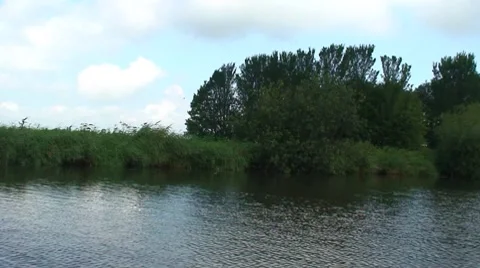 River shore with bicycle Stock Footage 8525876