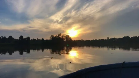 River Shot of Sun Video stock 78519478