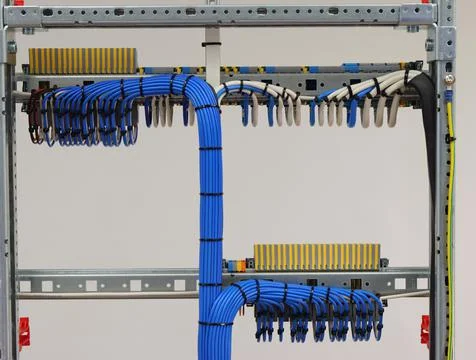 The river side of the electrical panel. Stock Photos