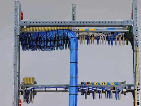 The river side of the electrical panel. Stock Photos