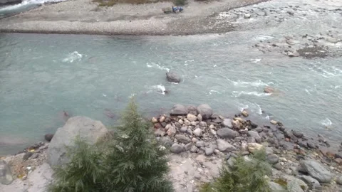River Side View of Beas In Manali Himacal Pradesh India 4 Stock Footage 181499893