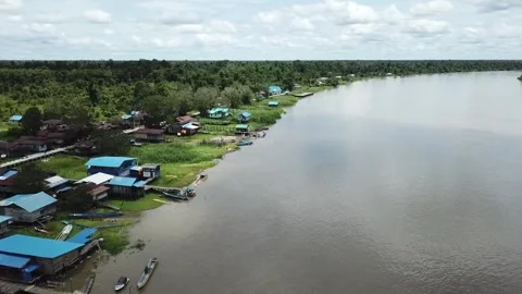 River side village Video stock 297831063