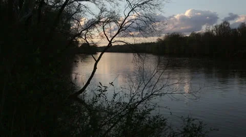 River silhouette Stock Footage 22935320
