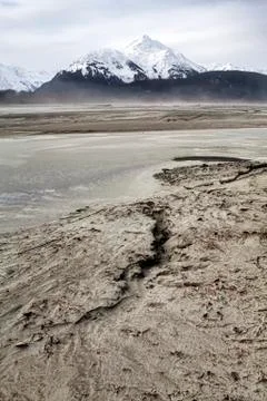 River Silt in Winter Stock Photos