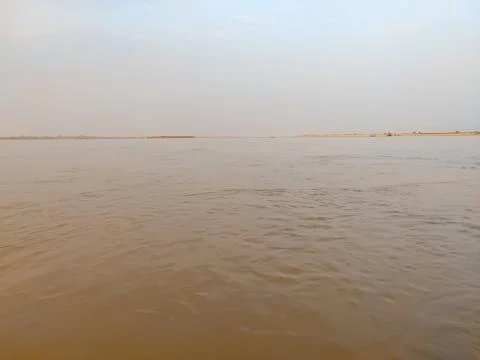 A river with sky background Stock Photos