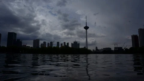River skyline 1080P Stock Footage 115231966