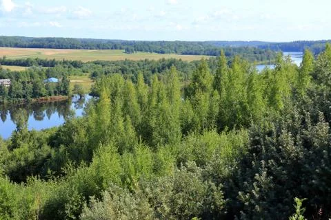 River on the slope Stock Photos