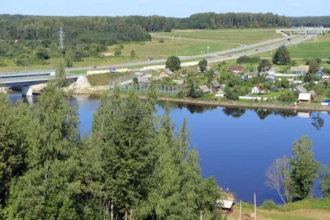 River on the slope Stock Photos