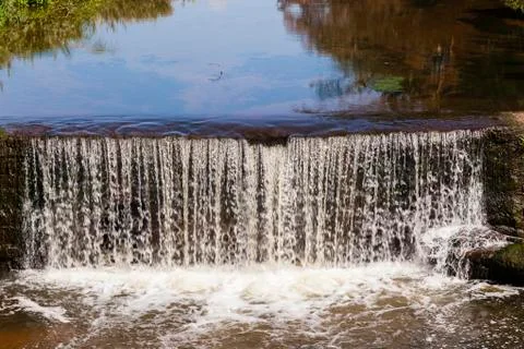River Small Water Fall Closeup Stock Photos