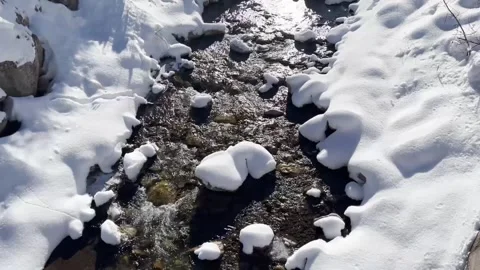 River in snow Stock Footage 297674062