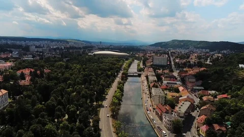RIVER SOMES IN CLUJ-NAPOCA Stock Footage 114668575